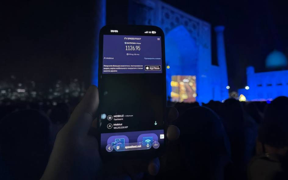 Mobiuz Жон Леженд концертида гигабитли мобил интернет тезлигини таъминлади